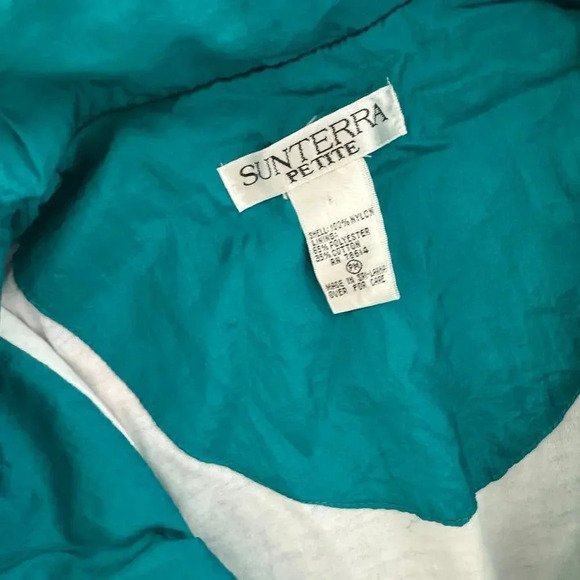 Vintage 1980s Sunterra Track Jacket  PM Vibrant Geometric Bright Retro Jacket - Picture 3 of 4
